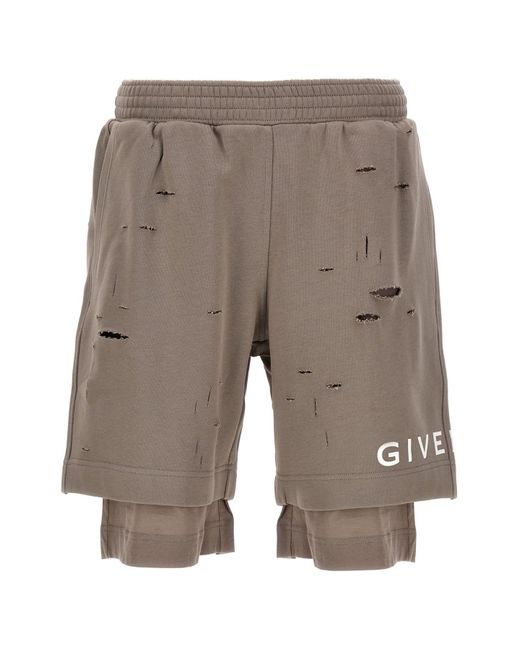 Givenchy Bermuda-Shorts Mit Destroyed-Effekt in Gray für Herren
