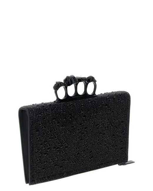 Pochette Piatta 'Knuckle' di Alexander McQueen in Black