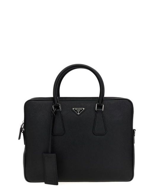 Prada Black Saffiano Handbag for men