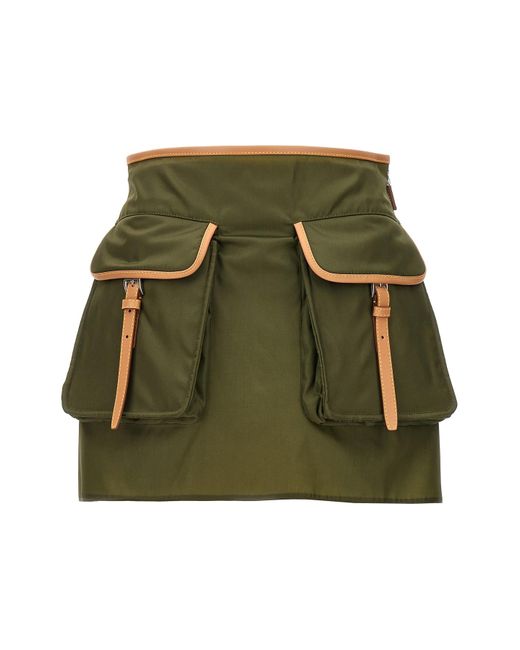 Prada Green Cargo Mini Skirt