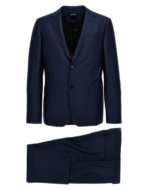 Zegna Blue Wool And Mohair Dress for men