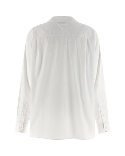 Camicia Popeline di Prada in White
