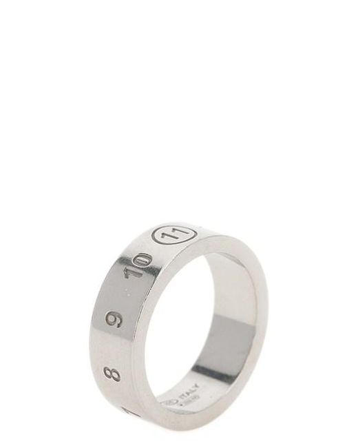 Anello 'Numeric' di Maison Margiela in Gray
