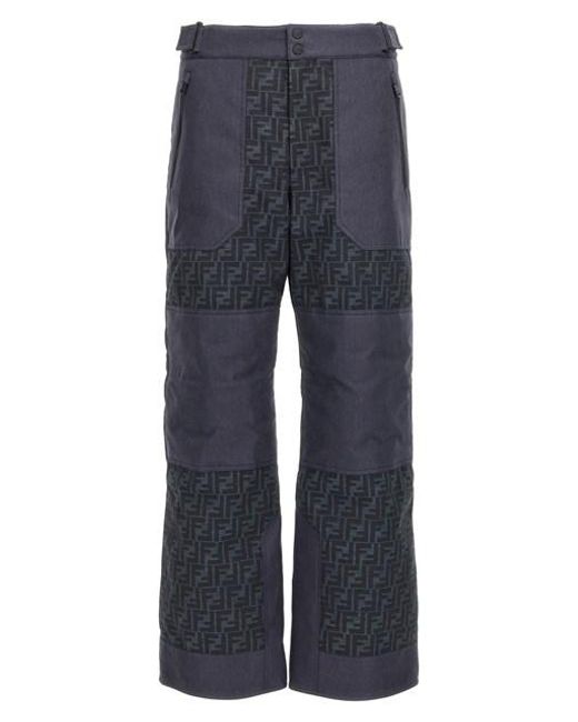 Pantalone da sci 'FF' di Fendi in Blue da Uomo