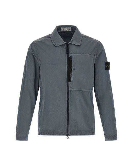 Stone Island Blue '120004' Overshirt for men