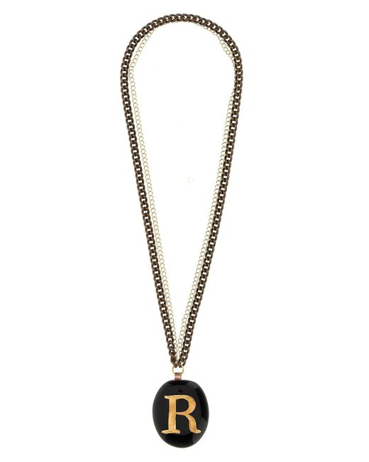 Vetrofuso Black 'r' Mid Necklace