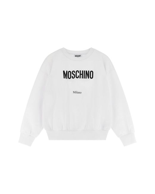 Moschino White Logo Lettering Sweatshirt