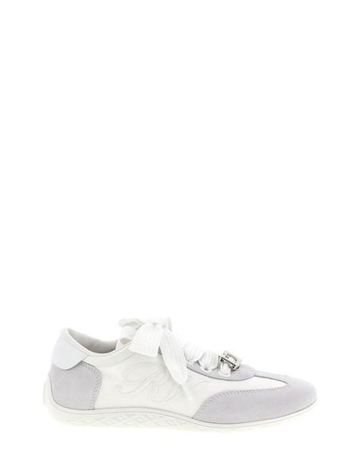 Roger Vivier White 'viv Low' Sneakers