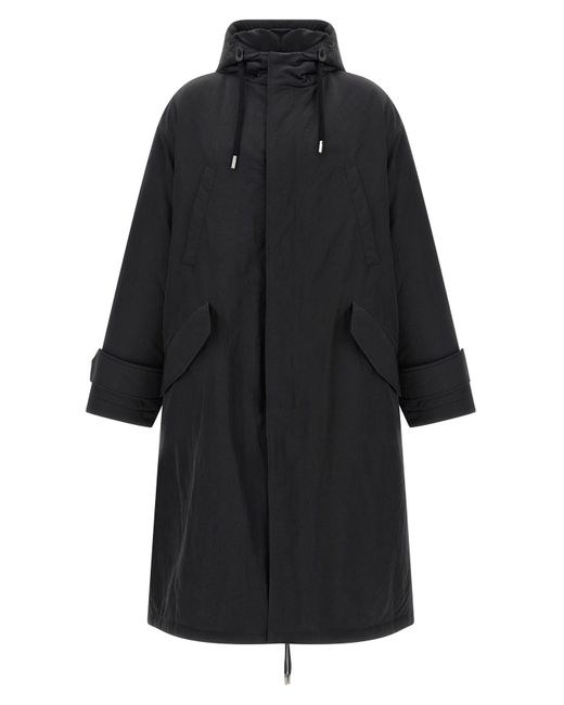AMI Black Polyamide Parka Clothing for men
