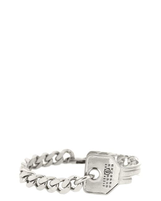 MM6 by Maison Margiela White 'key' Chain Bracelet