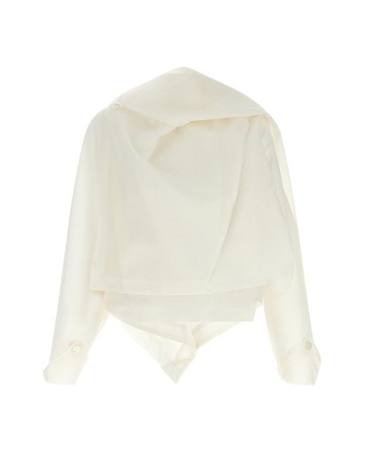 Issey Miyake White 'all Squares' Top