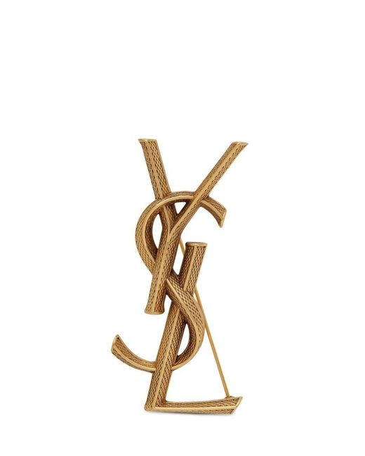Saint Laurent Metallic 'Opyum' Brooch