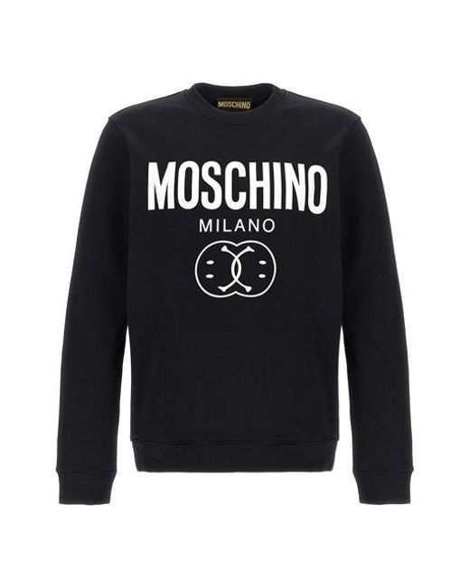 Moschino Black 'double Smile' Sweatshirt for men