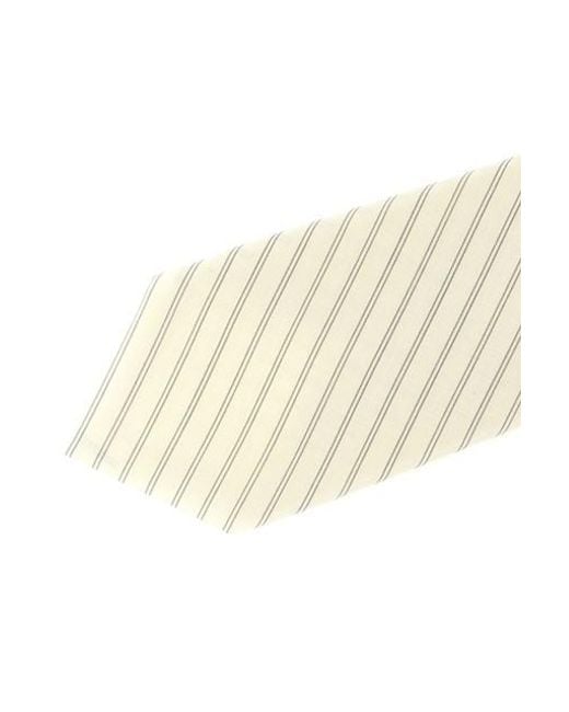 Cravatta Righe di Auralee in White da Uomo