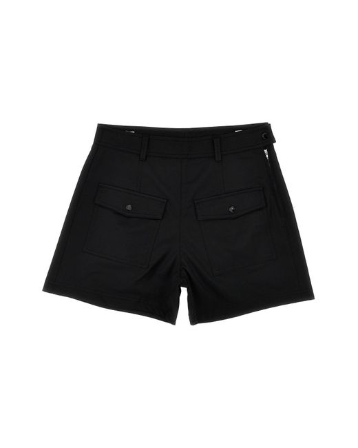 Moncler Black Twill Shorts