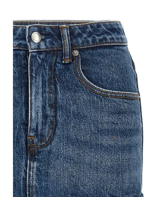 Skort denim di Alexander Wang in Blue