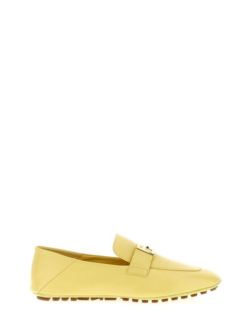 Fendi Yellow 'baguette' Loafers