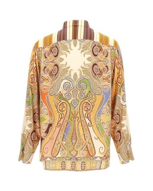 Camicia Stampa Paisley di Etro in Metallic da Uomo
