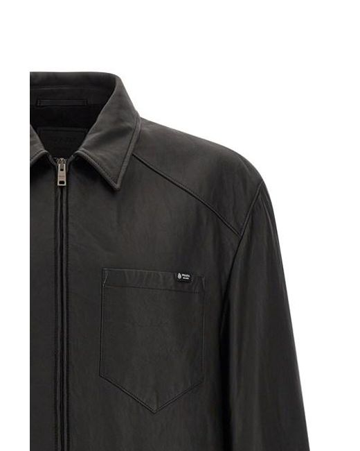 Giacca Nappa di Prada in Black da Uomo