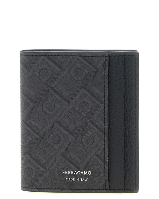 Ferragamo Gray ' Monogram' Card Holder for men