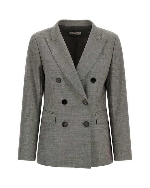 Alberto Biani Black Double-breasted Blazer