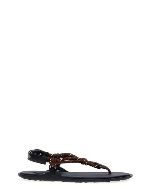 Sandalo 'Riviere' di Miu Miu in Black