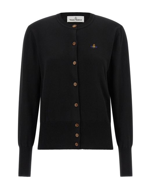 Vivienne Westwood Black 'bea' Crew-neck Cardigan