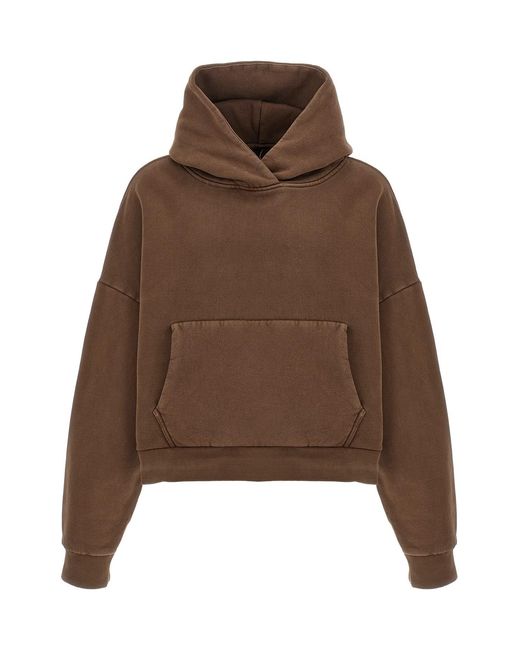 Entire studios Brown Cropped Hoodie for men