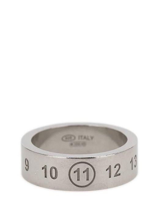 Anello 'Numeric' di Maison Margiela in Gray
