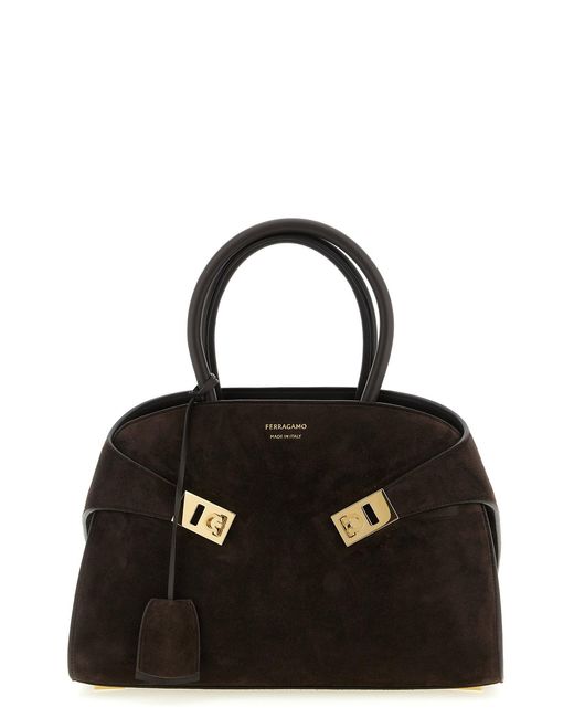 Ferragamo Black 'hug Th S' Handbag