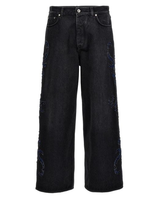 Off-White c/o Virgil Abloh Blue 'nalover Super Baggy' Jeans for men