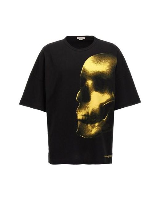 Alexander McQueen Black Printed T-shirt for men