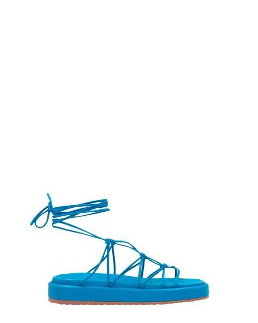 Gianvito Rossi 'minas Flatform' Sandals in Blue - Lyst