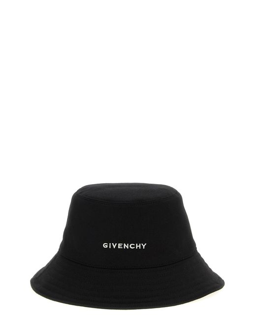 Givenchy Black Logo Embroidery Bucket Hat for men
