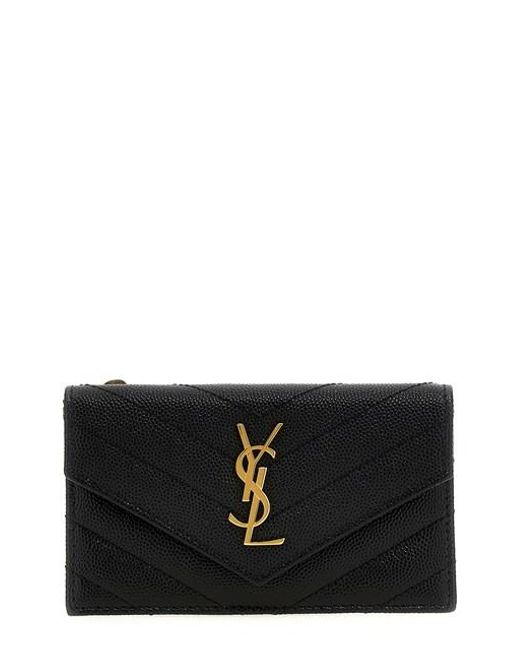 Portacarte 'Cassandre' di Saint Laurent in Black