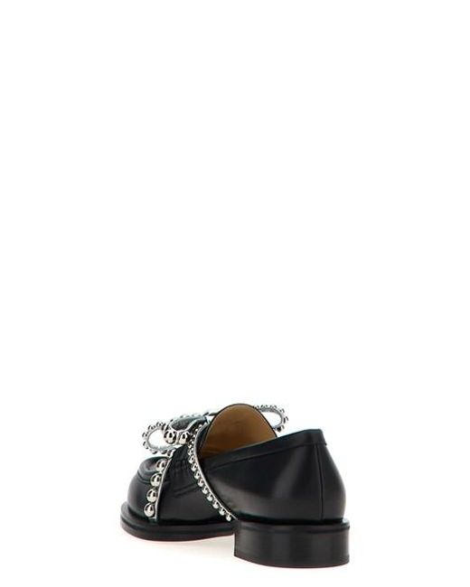 Mocassino 'Crystal Studs' di Mach & Mach in Black