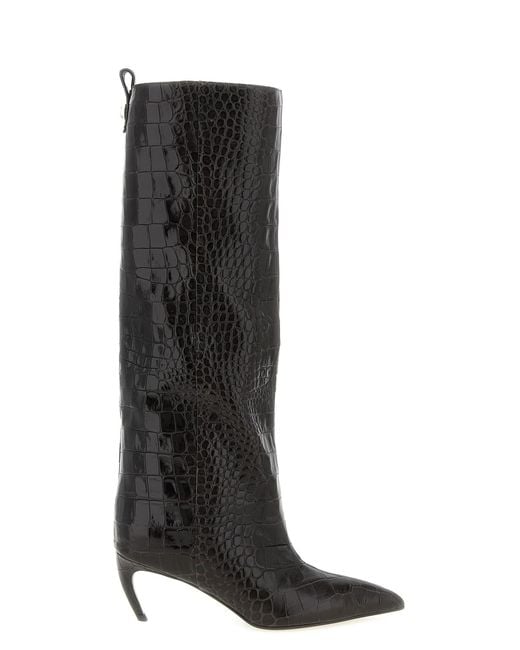 The Attico Black 'lea' Boots