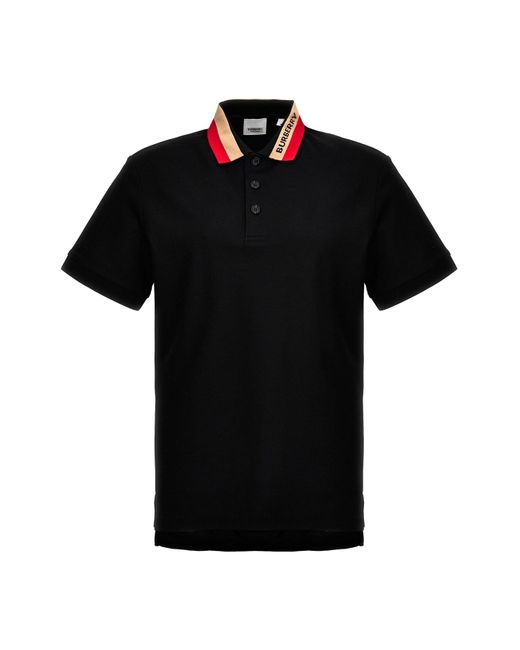 Burberry Black 'edney' Polo Shirt for men