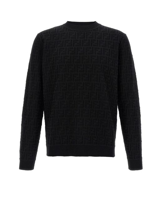 Fendi Ff Jacquard-Pullover in Black für Herren