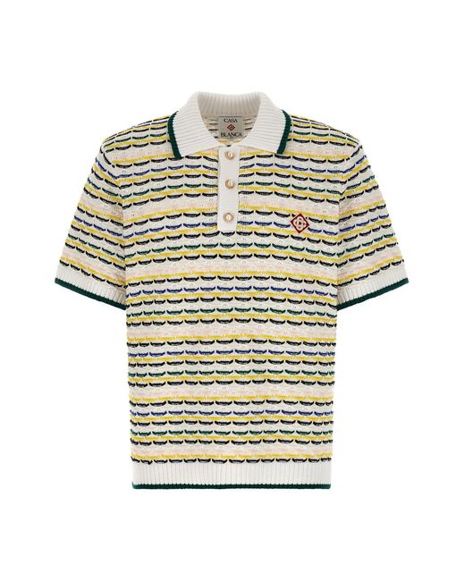 Casablanca Multicolor 'tuck Stitch' Polo Shirt for men