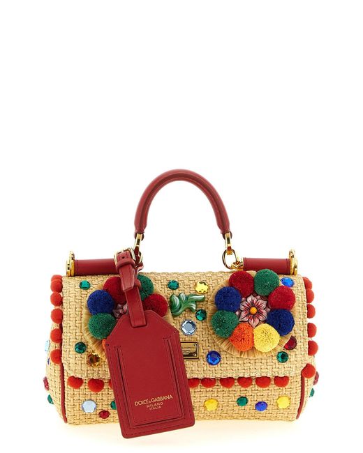 Dolce & Gabbana Red 'my Sicily' Mini Handbag