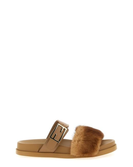 Fendi Brown Feel' Slides