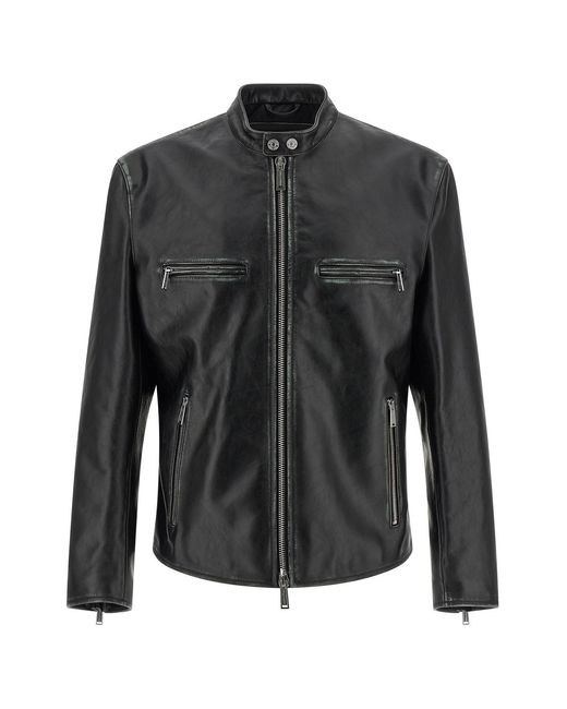 DSquared² Black 'bad Boy' Biker Jacket for men