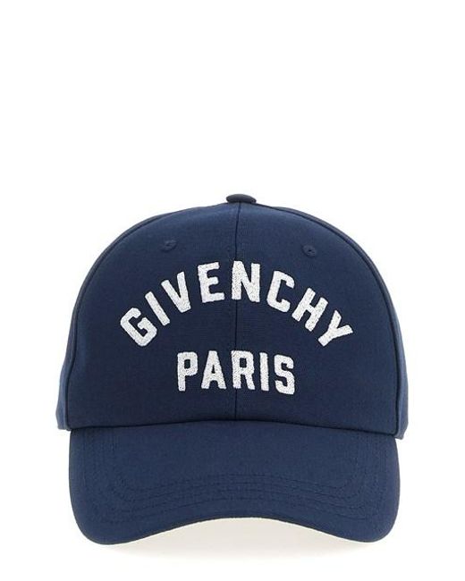 Logo Embroidery Cap Cappelli Blu-Uomo di Givenchy in Blue da Uomo