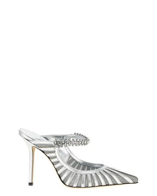 Jimmy Choo White 'bing' Mules