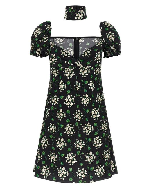Dolce & Gabbana Black Flower Print Dress