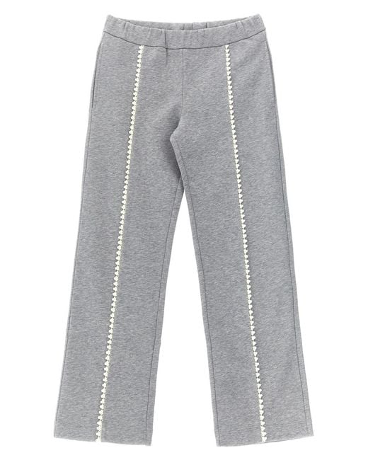 Moncler Gray Details Crochet Joggers