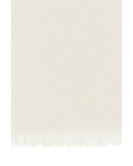 Sciarpa 'Diamante' di Brunello Cucinelli in White