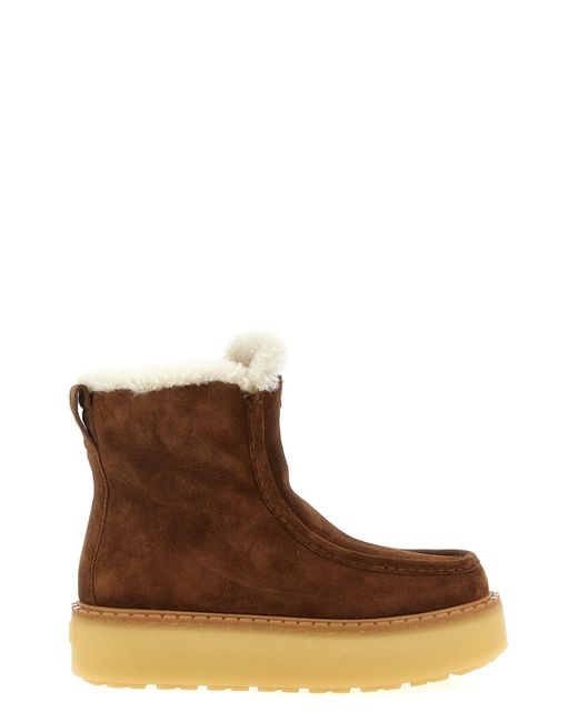 Prada Brown Suede Ankle Boots