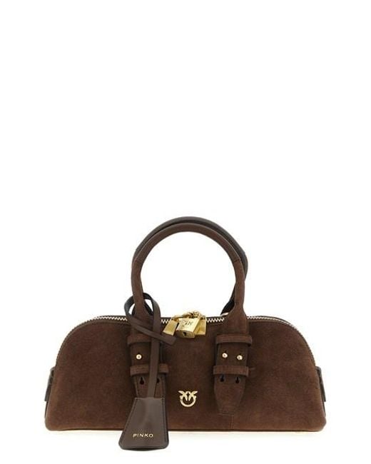 Borsa A Spalla 'Bowling Baguette' di Pinko in Brown